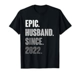 2nd Year Wedding Anniversary Best Epic Husband Since 2022 T-Shirt