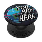 Galaxy Science Geek Gifts T-shirt You are here Deep Space PopSockets PopGrip Adhésif