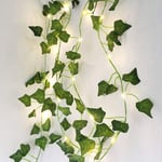 NA. Leaf LED String Lights, Batteries Powered Green Leaf Garland 2M 20LED String Lights Vine Fairy Lights for Bedroom Home Kitchen Garden Office Wedding Wall Décor