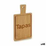 Snacksbricka Med handtag Bambu Skiffer 11 x 1 x 19,5 cm (48 antal)