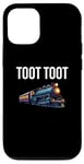 Coque pour iPhone 12/12 Pro Œuvre d'art amusante en train de Noël Toot Tut Toot