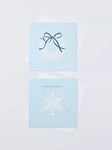 John Lewis Wreath & Snowflake Large Square Charity Christmas Cards, Box of 10