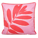 Fusion - Imprimé Feuilles – Coussin Garni d'extérieur – 43 x 43 cm en Rose