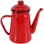 1.1L Enamel Coffee Pot Hand Tea Kettle Induction Cooker Gas Stove Universal Red