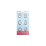 Cake Star 6 Mini Chocolate Egg Moulds, Mini Easter Egg Smooth Mold for 12 Half Eggs or 6 Complete - 50mm x 36mm, Transparent, 84868