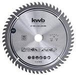 kwb 586768 Lame de scie circulaire de table en bois dur et bois dur de précision 190 x 20 mm Coupes fines et chiffres, 56 dents Z-56