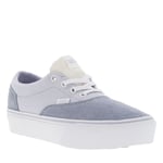 Baskets basses FEMME Vans Doheny Plateau en cuir bleu ciel et à lacets