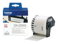 Brother Dk-22205 - Svart På Vitt - Rulle (6,2 Cm X 30,5 M) Termiskt Papper - För Brother Ql-1050, 1060, 1110, 500, 550, 560, 570, 580, 600, 650, 700, 710, 720, 820