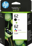 HP 62 Black & Colour Combo Pack Ink Cartridge For ENVY 5640 Inkjet Printer