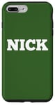 Coque pour iPhone 7 Plus/8 Plus Médaille nominative personnalisable avec inscription « Nick » - Dos assorti