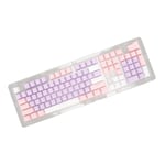 (Purple Pink White)Keyboard Keycaps Exquisite Workmanship 108 Keys Custom