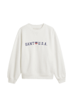 GANT Shield USA Graphic Crew Neck Sweatshirt Vit