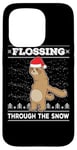 iPhone 15 Pro Flossing Through The Snow Sloth Ugly Christmas Sweater Floss Case