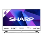 SHARP 4K Smart TV 55 Inch Ultra HD LED Framless Android Smart Television 55FN2KA