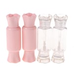 2pc Empty Plastic Clear Lip Balm Gloss Tubes Bottle Containers L Pink