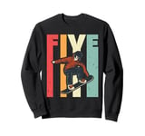 Snowboarder FIVE Snowboarding Children 5 Years Birthday Sweatshirt