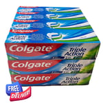 12 X 75ml Colgate Triple Action Fluoride Original Mint Toothpaste Cleaner Teeth