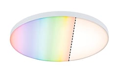 Paulmann 79897 Panneau LED Velora Zigbee Smart Home 400 mm Rond INCL. 1x22 Watts gradable Gestion des Couleurs RGBW plafonnier 3000 K, Métal, 22 W, Blanc