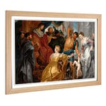 Big Box Art Framed Print of Peter Paul Rubens The First Book of Kings in The Bible Design | Wall Art Picture| Home Decor for Living Room, Bedroom, Office, Oak, A2 / 24.5x18 Inch / 62x45cm