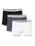 Calvin Klein Lot de 3 Boxers Homme Boxer Brief 3 PK avec Stretch, Black/White/Turbulence, M [Amazon Exclusive]