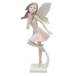 The Leonardo Collection Fantasia Figurine fée rose pour la maison et le bureau | Décoration d'intérieur cadeau pour homme et femme | Belle figurine pour intérieur et extérieur | Décoration de salon