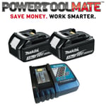 Makita BL1830 18V LXT 3.0Ah Li-ion Batteries & DC18RC Charger Kit (2 x Batts & C