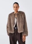 John Lewis Faux Fur Short Jacket, Mink