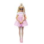 Barbie-Deluxe Style-Poupée Barbie Blonde À Robe Rose Pastel - 4ans+ - HYV27