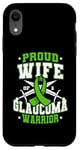 Coque pour iPhone XR Ruban vert « Proud Wife Of A Glaucome Warrior »