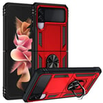 Samsung Galaxy Z Flip3 5G      Military Armour Case    Red