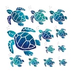 Tortue de Mer Bleue Stickers Muraux Décoration Autocollant Mural diy Autocollant Muraux pour Des gamins Chambre pour Maison Bureau Salon Mur Salle de