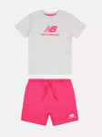 New Balance Kids' T-Shirt & Shorts Set, Pink