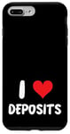 Coque pour iPhone 7 Plus/8 Plus I Love Deposits – Cœur – Banque Banquier Caissier Argent