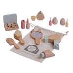 JC TOYS - Ensemble de Maquillage pour Enfants, 10 pièces, Ensemble en Bois, Accessoires de Maquillage pour Filles, Jeux de Simulation, y Compris Sac de Rangement, idéal pour Offrir, + 3 Ans