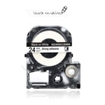 24mm Label Tape Compatible Epson ST24KW SS24KW SC24KZ SD24BW ST24BW Label Maker pour King Jim EPSON LW-700 LW-900P 1000P Imprimante - Type black on white