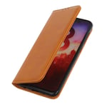 HAOYE Case for Xiaomi Mi 10 Lite 5G Wallet, with [Cash and Card Slots] [Kickstand] [Magnetic Function] Folio Flip Cover Case, Cowhide PU Leather Cover, Xiaomi Mi 10 Lite 5G Flip Case, Brown