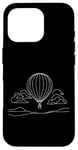 Coque pour iPhone 16 Pro Ballon à air One Line Art Dessin