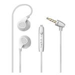 Ecouteurs pour Manette Playstation 4 PS4 avec Micro Reglage Kit Main Libre INTRA-AURICULAIRE Casque Universel Jack (BLANC)