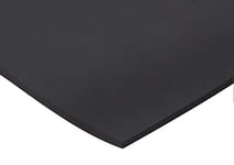 RS PRO Tapis en Caoutchouc Naturel - Noir - 1 m x 6 mm x 600 mm - 1,5 g/cm³