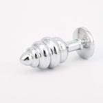 Purple 'Wavy' Stainless Steel Butt Plug Set (3 Piece)