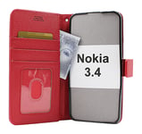 New Standcase Wallet Nokia 3.4 (Röd)