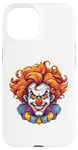 Coque pour iPhone 15 Costume de clown maléfique effrayant effrayant pour Halloween