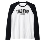 Child of God John 1:12 Christian Raglan Baseball Tee