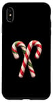 Coque pour iPhone XS Max Canne à sucre de Noël classique festive, motif bonbon