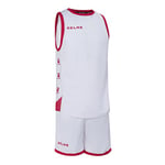KELME Vitoria Ensemble équipement de Basket-Ball Homme, Blanc/Rouge, XXL