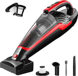 Handheld Pet Hair Vacuum, Cordless Rechargeable Cleaner for Carpet & Couch, Red