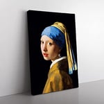 Big Box Art Johannes Vermeer The Girl with The Pearl Earring Canvas Wall Art Print Ready to Hang Picture, 76 x 50 cm (30 x 20 Inch), Multi-Coloured