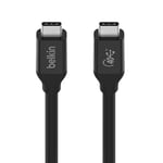 Belkin USB4, USB-C to USB-C Cable, USB IF Certified with Power Delivery up to 100W, 40 Gbps Data Transfer Speed and Backwards Compatible with Thunderbolt 3, USB 3.2, charging cable, more - 0.8m