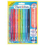 Papermate Stylo feutre à double pointe pinceau et moyenne Paper Mate Flair Dual - Pochette 8 couleurs assorties