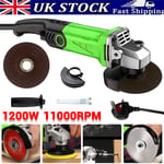 1200w 125mm Electric Angle Grinder Sander Cutting Grinding Discs Cut Set Corded